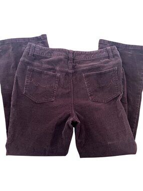 St. Johns Bay Petite Stretch Corduroy Pants 12P Brown Falred Bootcut Leg